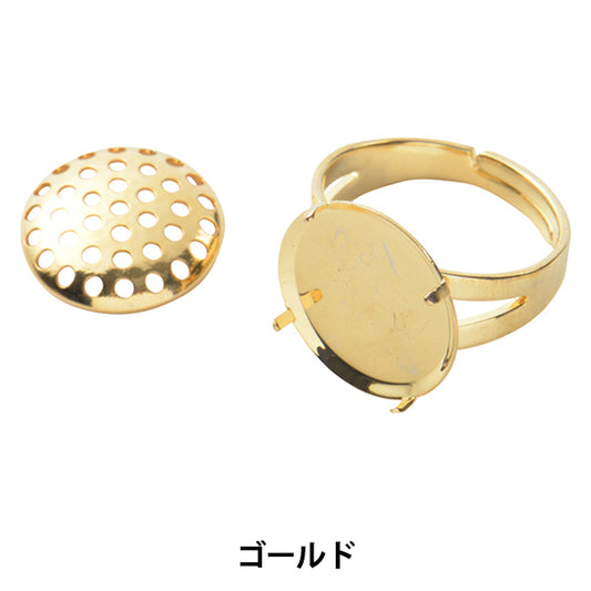 Handicraft bracket "Shower Ring Gold 15mm 1 piece #7004"