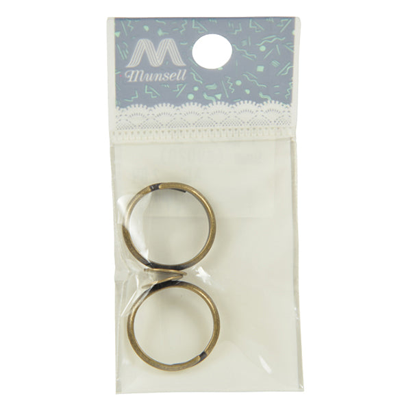 Handicraft bracket "plate ring antique gold 9mm 2 pieces #9020"