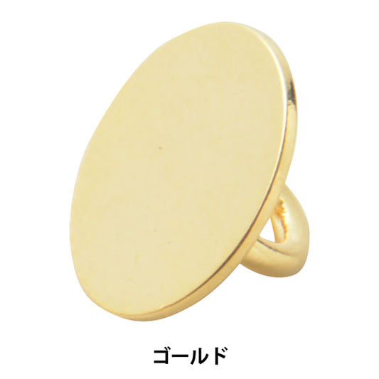 Handicraft bracket "button foot 9mm plate with gold 1 piece #9027"