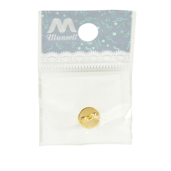 Handicraft bracket "button foot 9mm plate with gold 1 piece #9027"