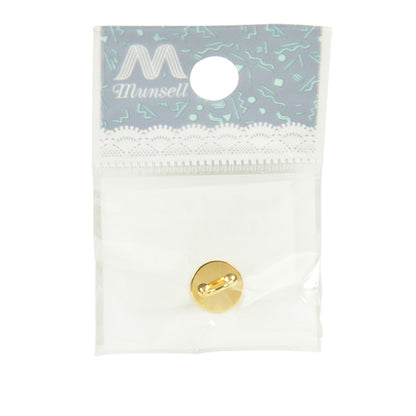 Handicraft bracket "button foot 9mm plate with gold 1 piece #9027"