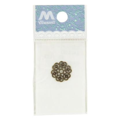 Handicraft bracket "Skashi parts flower 6 valve Antique gold #2416"