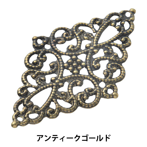 Handicraft bracket "Skashi Parts Rhinocated Antique Gold #2418"