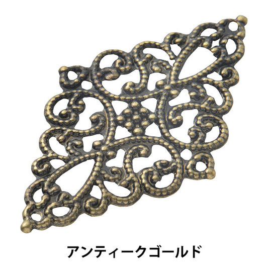 Handicraft bracket "Skashi Parts Rhinocated Antique Gold #2418"