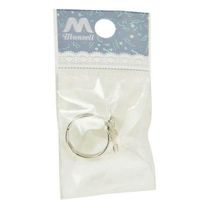 Handicraft bracket "Ring flower with skash parts 7 valve silver #3043"