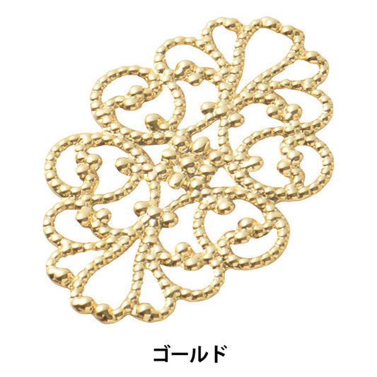 Kunsthandwerk Klammer "Skashi -Teile Elliptische Blume kleines Gold mit 1 Stück #2426"