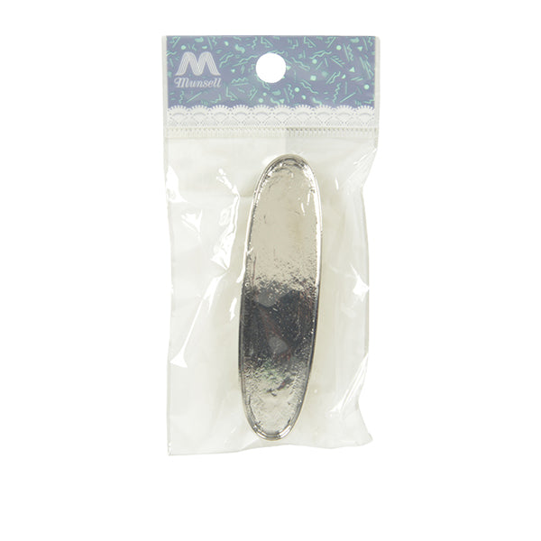 手芸金具 『粘土土台 バレッタ オーバル シルバー 1個入り #3072』