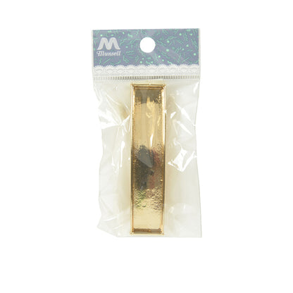 手芸金具 『粘土土台 バレッタ スクエア ゴールド 1個入り #3073』