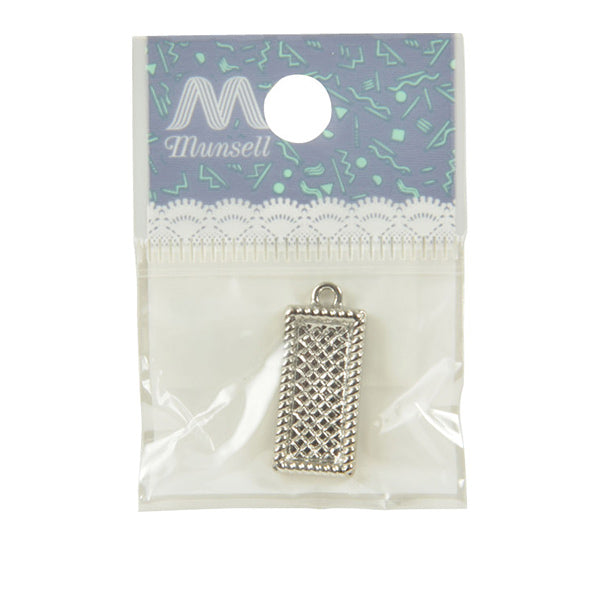 Handicraft fittings "Clay base pendant top square silver 1 piece #3064"