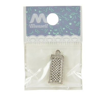 Handicraft fittings "Clay base pendant top square silver 1 piece #3064"