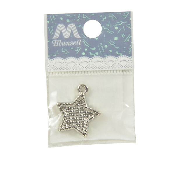 Handicraft bracket "Clay base pendant top star silver 1 piece #3070"