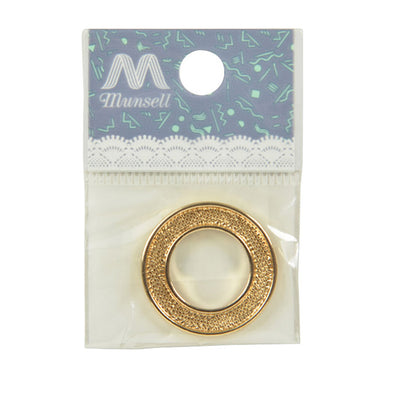 Handicraft bracket "Clay base round frame 23mm gold 1 piece #3097"