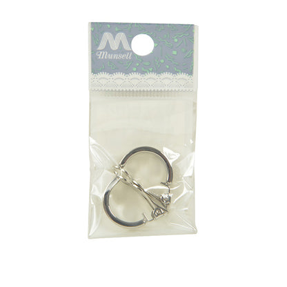 手芸金具 『粘土土台 板バネ イヤリング シルバー 1ペア #3085』