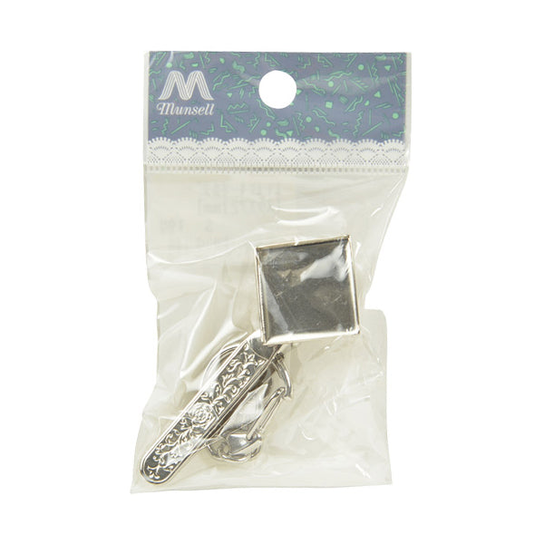 手芸金具 『ハンドバッグキーホルダー スクエア 21mm シルバー』