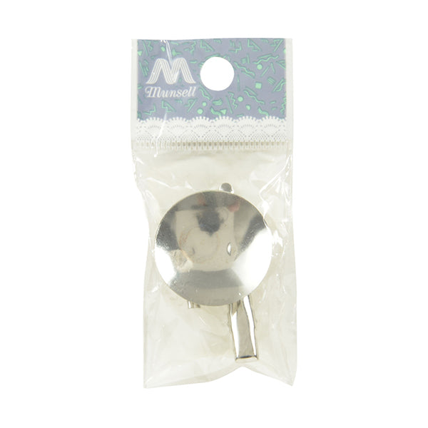 手芸金具 『コサージュクリップ 縁なし 28mm シルバー #9159』