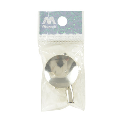 手芸金具 『コサージュクリップ 縁なし 28mm シルバー #9159』