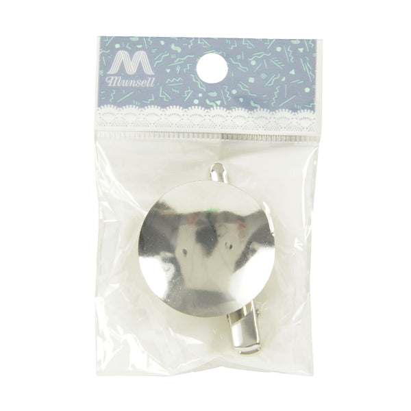 手芸金具 『コサージュクリップ 縁なし 35mm シルバー #9158』