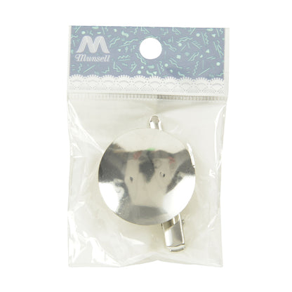 手芸金具 『コサージュクリップ 縁なし 35mm シルバー #9158』