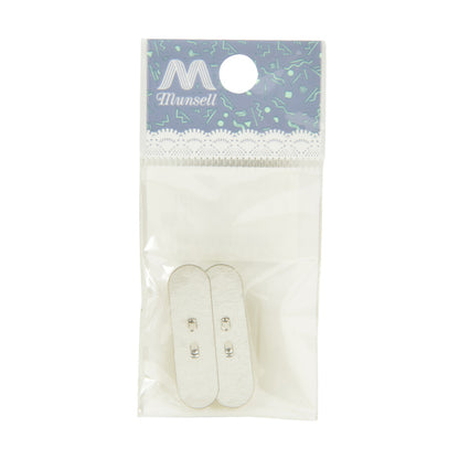 手芸金具 『小判ブローチ 8×30mm シルバー #9200』