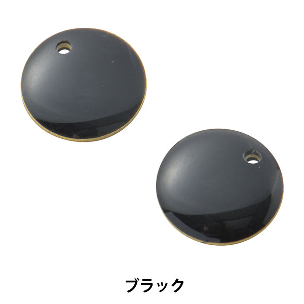 手芸金具 『エポ付きメタルパーツ ブラック 2個入り』