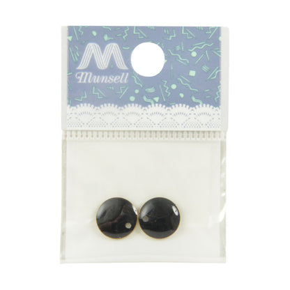 手芸金具 『エポ付きメタルパーツ ブラック 2個入り』