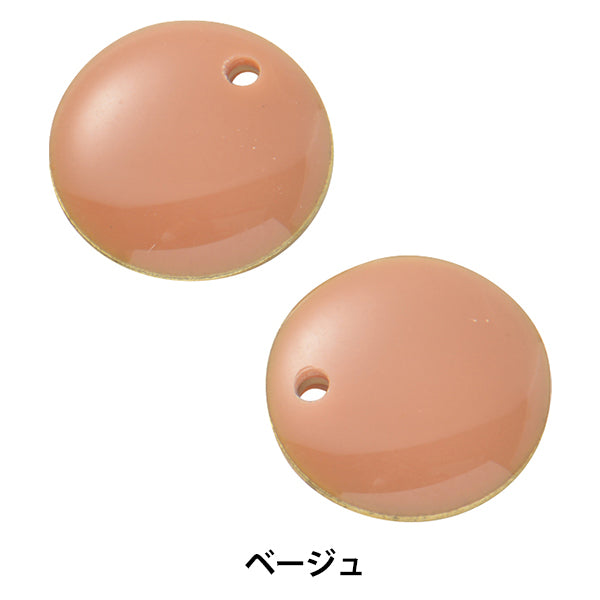 手芸金具 『エポ付きメタルパーツ ベージュ 2個入り』