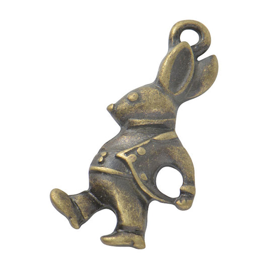 手芸金具 『チャーム ウサギ アンティークゴールド #025』