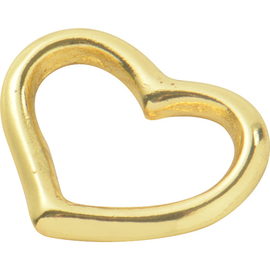 手芸金具 『チャーム オープンハート ゴールド #234』