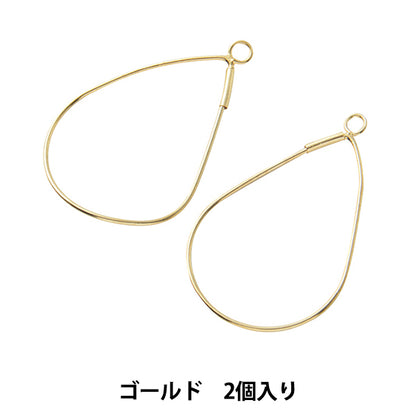 Handicraft bracket "Wire Foop Drop Gold 2 pieces"
