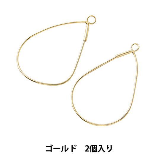 Handicraft bracket "Wire Foop Drop Gold 2 pieces"