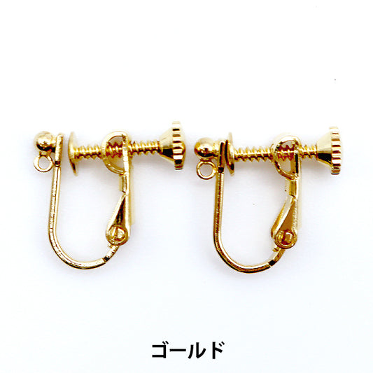 手芸金具 『2.3mm玉ブラカン付 ミニイヤリング ゴールド』