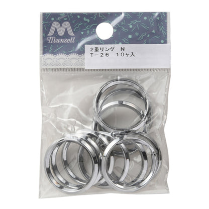 Handicraft bracket "Double ring silver T-26 10 pieces"