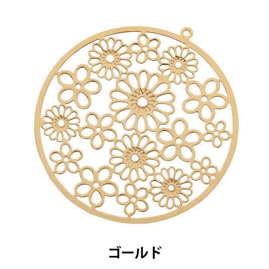 Accessory material "Corrosive charm flower gold"