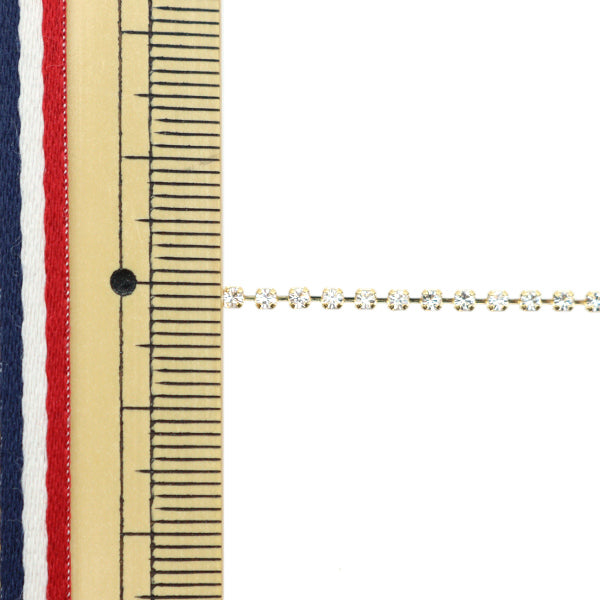 [From quantity 5] Chain "Presiosa Diamond Chain Crystal Gold M099"