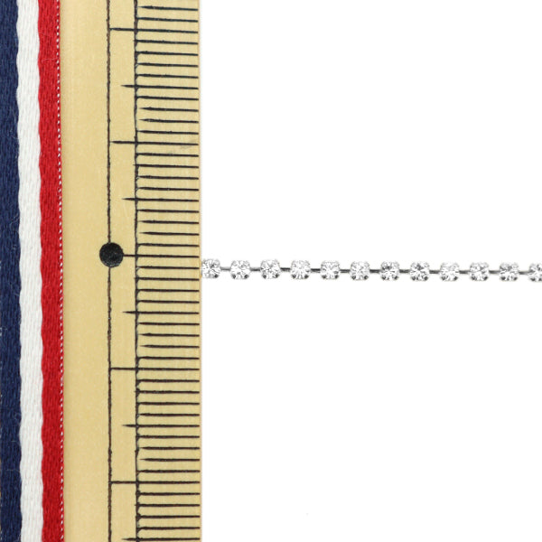 [From quantity 5] Chain "Presiosa Diamond Chain Crystal Silver M099"