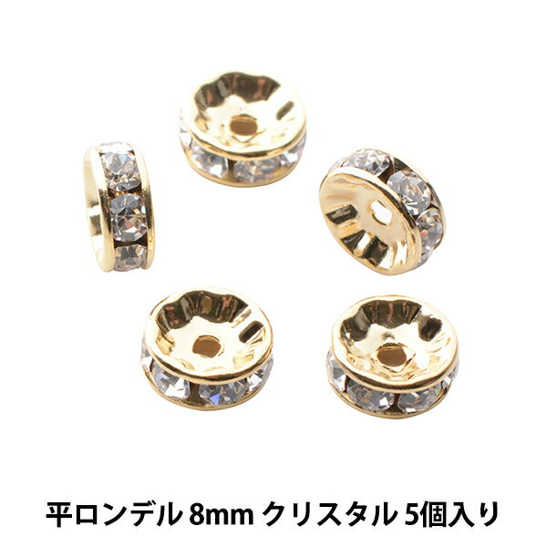 Zubehörmaterial "Presiosa Flat Rondel 8mm Crystal Gold"