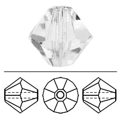 アクセサリー素材 『プレシオサ ロンデルビーズ 45169302 クリスタル 3mm 100粒入り』