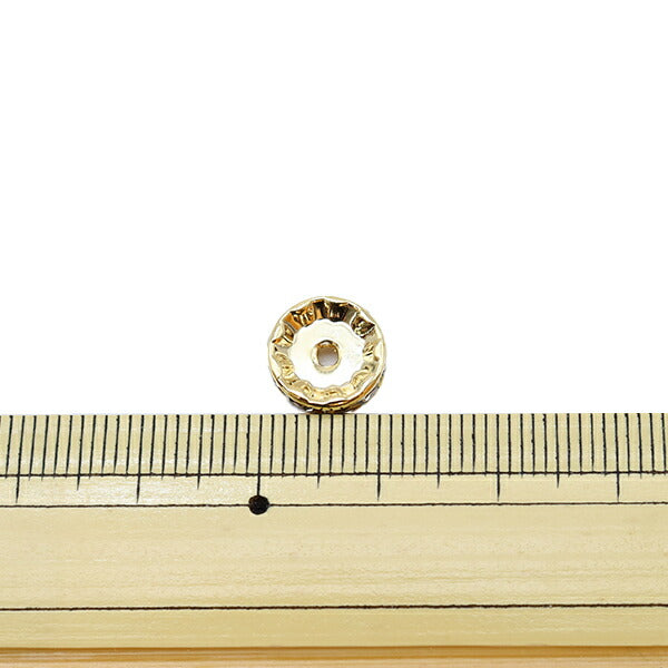 Accessoire Material "PREISIOSA Flat Rondel 1 cm Black Diamond Gold"