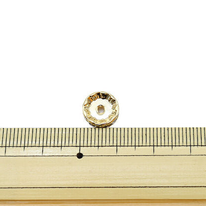 Accessoire Material "PREISIOSA Flat Rondel 1 cm Black Diamond Gold"