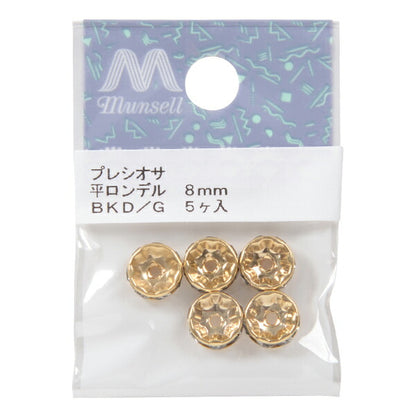 Materiale accessorio "PresIOSA Flat Rondel 8mm Black Diamond Gold"