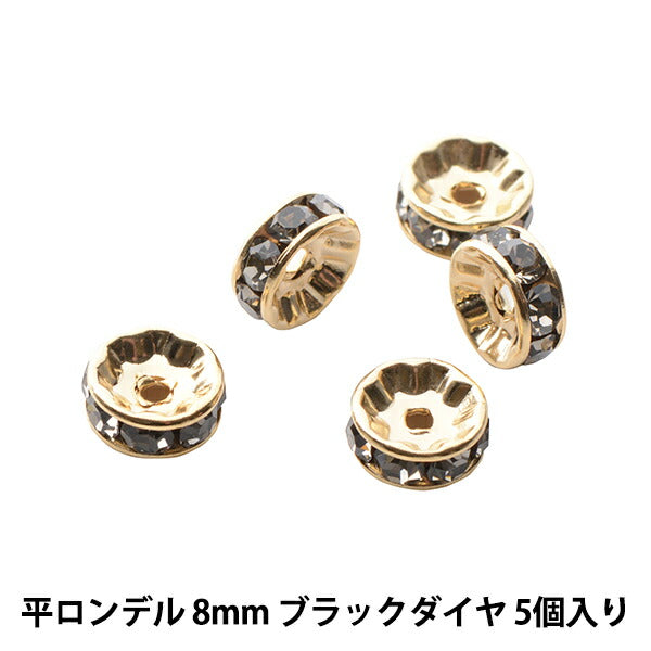 Materiale accessorio "PresIOSA Flat Rondel 8mm Black Diamond Gold"