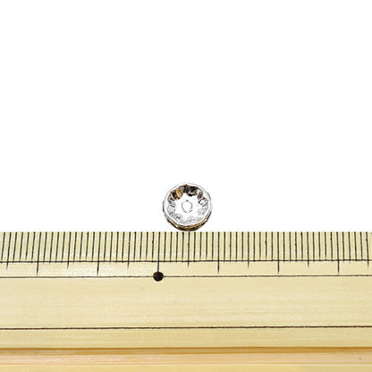 Материал аксессуаров "Presiosa Flat Rondel 8 мм черный бриллиант серебро"