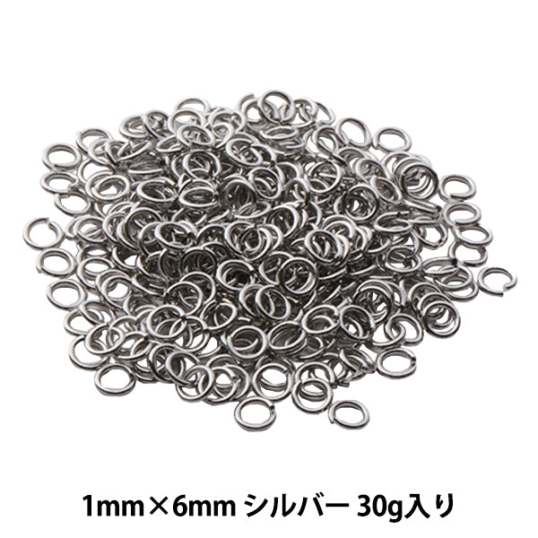 تركيبات يدوية "حلقة دائرية 1.0 ملم × 6 ملم فضي 30 جرام"