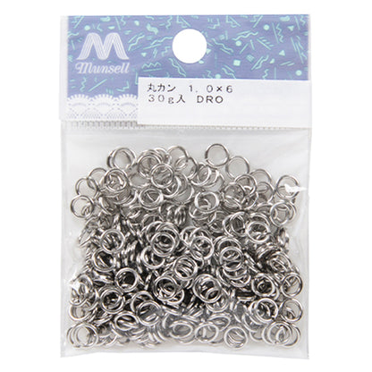 تركيبات يدوية "حلقة دائرية 1.0 ملم × 6 ملم فضي 30 جرام"