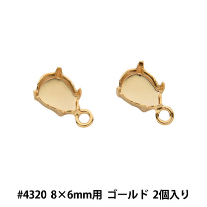 herrajes para cuentas "Ishiza #4320 8 x 6 mm con lata 2 de oro"