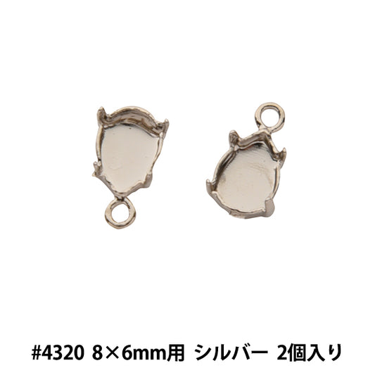 Jewelry Findings "Ishiza #4320 8 x 6mm with can 2 silver"