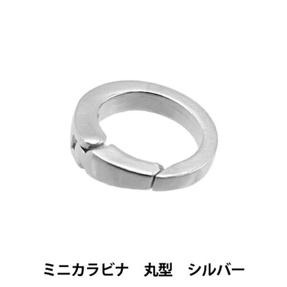 Staffa artigianale "mini -carabiner m2 argento rotondo"