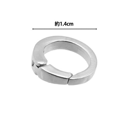 Staffa artigianale "mini -carabiner m2 argento rotondo"