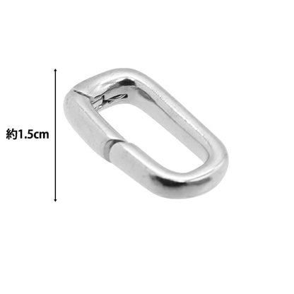 Handicraft bracket "Mini -carabiner M3 long square silver"