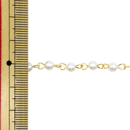 [Desde la cantidad 5] Soporte de accesorios "Cadena de perlas White X Gold 4 mm WC-4G"